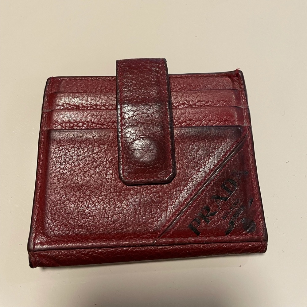 Used, Prada Men’s Wallet.  Holds 6-9 credit cards comfortably, super unique!